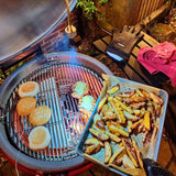 Grill Expander 15.6X13X4" BBQ Cooking Grate Char-Broil Kettl Ceramic Grills 21907