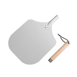 Aluminum Pizza Peel, Wooden Handle, 12 X 14 Inch Blade, 25 Inch Overall Length 21910