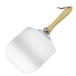 14×14" Aluminum Pizza Peel 12" Foldable Wood Handle 25"L  Pizza Paddle Pan 21912