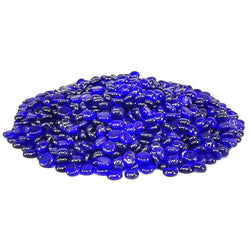 10 lbs Round Fire Glass Propane Fire Pit Fireplace Glass Rocks Shinny Cobaltblue 21914