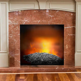 10 lbs Round Fire Glass Propane Fire Pit Fireplace Glass Rocks Shinny BLack 21915