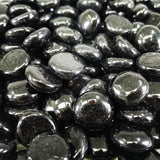 10 lbs Round Fire Glass Propane Fire Pit Fireplace Glass Rocks Shinny BLack 21915