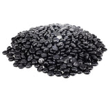 10 lbs Round Fire Glass Propane Fire Pit Fireplace Glass Rocks Shinny BLack 21915