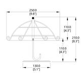 FixtureDisplays® 9.8 X 9.8 X 8.3" Metal Umbrella Arts and Craft Display 21940-10
