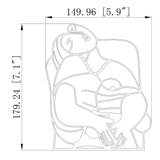 5.9 X 0.8 X 7.1" Inspired Figure Decoration Your Space with Cultural Charm 21940-41