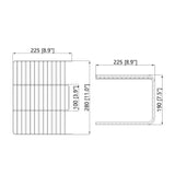 11X8.8X7.5" White 2 PK Metal Shelf Stackable Raised Display Stand Riser Storage 21940-50