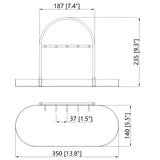 13X6X9" Jewelry Cosmetic Beauty Products Organizer Tray Hook Vanity Nightstand 21940-51