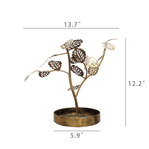 tabletop bonsai tree 13X12X6" Metal Bonsai Tree Art Tabletop Décor Home Office Lobby Fortun – FixtureDisplays