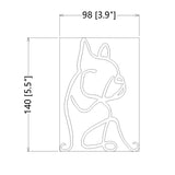 3.9X5.5X0.4" Metal Bulldog Art Small Tabletop Wall Hanging Mount Abstract Sculpture 21940-70