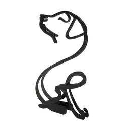 3.5X5.5X0.4" Graceful Metal Labrador Retriever Art Enhancing Modern Interiors 21940-71