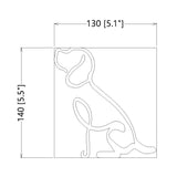5.1X5.5X0.4" Graceful Metal Beagle Art Modern Interiors with Elegance 21940-74