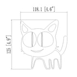 4.6X4.9X0.4" Graceful Metal Cat Art Modern Interiors with Elegance 21940-80