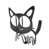 4.6X4.9X0.4" Graceful Metal Cat Art Modern Interiors with Elegance 21940-80