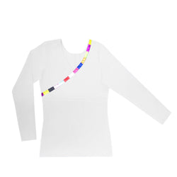 Long Sleeve Tibetan Dance Dress Top Shirt White  21951