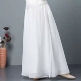 Chifon Women's Wide Leg Pavanna Pants for Yoga Chinese Traditional Classic Dance 21953