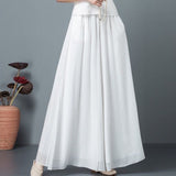 Chifon Women's Wide Leg Pavanna Pants for Yoga Chinese Traditional Classic Dance 21953