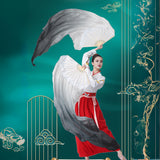 1 PCS 1.5m Women Imitation Silk Dance Fan Veil, Ink Gradient Color Dance Fan 21969