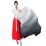 1 PCS 1.5m Women Imitation Silk Dance Fan Veil, Ink Gradient Color Dance Fan 21969