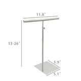 Display Stand T Shaped Adjustable Height Jewelry/Scarf/Handbag Metal Bag Holder 21995