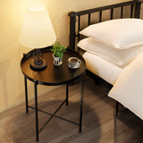Round Side Table Coffee Table Tray Metal End Riser Stand 17X17X20" 22000