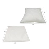 2PK 20 X 20 Inch Throw Pillows Insert with Grey Cover Lightweight Bed and Sofa 22006+22007-2PK