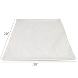 19X19 Inch Baby Fleece Pillowcase Gray Soft Soild Square Throw Pillow Cover 22007