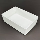 2PK Plastic Storage Bin w/ Lid White Stackable Box Pantry Kitchen Organizer 22008-2PK
