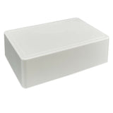 2PK Plastic Storage Bin w/ Lid White Stackable Box Pantry Kitchen Organizer 22008-2PK