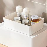 Plastic Storage Bin w/ Lid White Stackable Box Closet Pantry Kitchen Organizer 22008