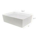 Plastic Storage Bin w/ Lid White Stackable Box Closet Pantry Kitchen Organizer 22008