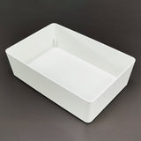 Plastic Storage Bin w/ Lid White Stackable Box Closet Pantry Kitchen Organizer 22008