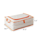 Clothes Storage Bags Clear Grid PVC and Orange Zipper Edge Sweater Storage Bags 22009