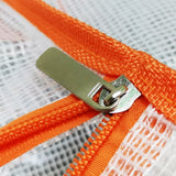 Clothes Storage Bags Clear Grid PVC and Orange Zipper Edge Sweater Storage Bags 22009