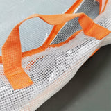 Clothes Storage Bags Clear Grid PVC and Orange Zipper Edge Sweater Storage Bags 22009