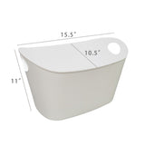 2PK 30L Laundry Basket w/ Handles White Plastic Multi-functional Storage Basket 22013-2PK