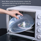 11.4 Inch Microwave Splatter Cover Clear for Food with Adjustable Steam Vents 22015