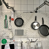 Pegboard Wall Organizer Panels 22X22X0.2" White Pegboard Wall Mount Tool Storage 22018