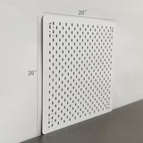 Pegboard Wall Organizer Panels 22X22X0.2" White Pegboard Wall Mount Tool Storage 22018