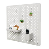 Pegboard Wall Organizer Panels 22X22X0.2" White Pegboard Wall Mount Tool Storage 22018