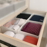 2-Cell Compartment Organier Bin White Cloth Storage Box Basket Container Divider 22019