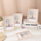 4PK 5X7"7X5 Natural Wood Photo Frame Picture Acrylic Lenase Sign Menu Holder 22020-5x7
