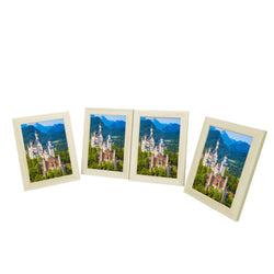 4PK 5X7"7X5 Natural Wood Photo Frame Picture Acrylic Lenase Sign Menu Holder 22020-5x7