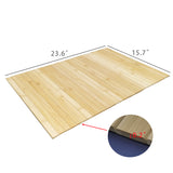 Natural Bamboo Sofa Arm Tray Table 24X16" Flexible/Foldable Drink Holder Armrest  22025