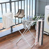 Laundry Drying Rack with Gullwings White Metal Air Dry Folding Stand 22027