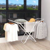 Laundry Drying Rack with Gullwings White Metal Air Dry Folding Stand 22027