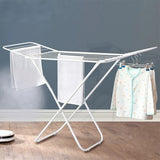 Laundry Drying Rack with Gullwings White Metal Air Dry Folding Stand 22027