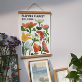 24 Inch Magnetic Poster Frame Hanger, Natural Teak, for Pictures, Canvas Artwork 22028