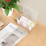 6PK Clear Plastic Storage Containers with Lids Stackable, 6.5 X 3.94 X 3.15 Inch 22033-6PK