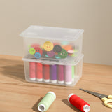 6PK Clear Plastic Storage Containers with Lids Stackable, 6.5 X 3.94 X 3.15 Inch 22033-6PK