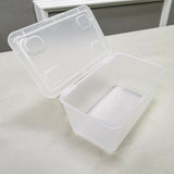 6PK Clear Plastic Storage Containers with Lids Stackable, 6.5 X 3.94 X 3.15 Inch 22033-6PK